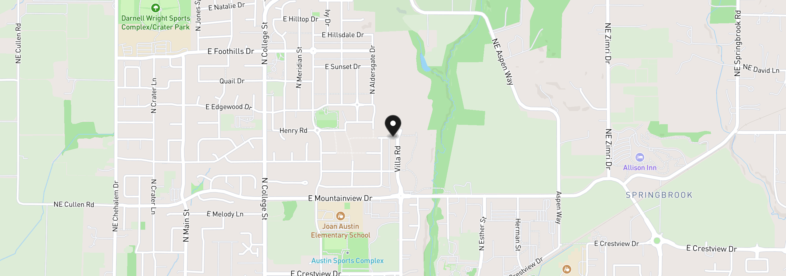 Map showing the location of 1401 E Primavera St, Newberg, OR 97132