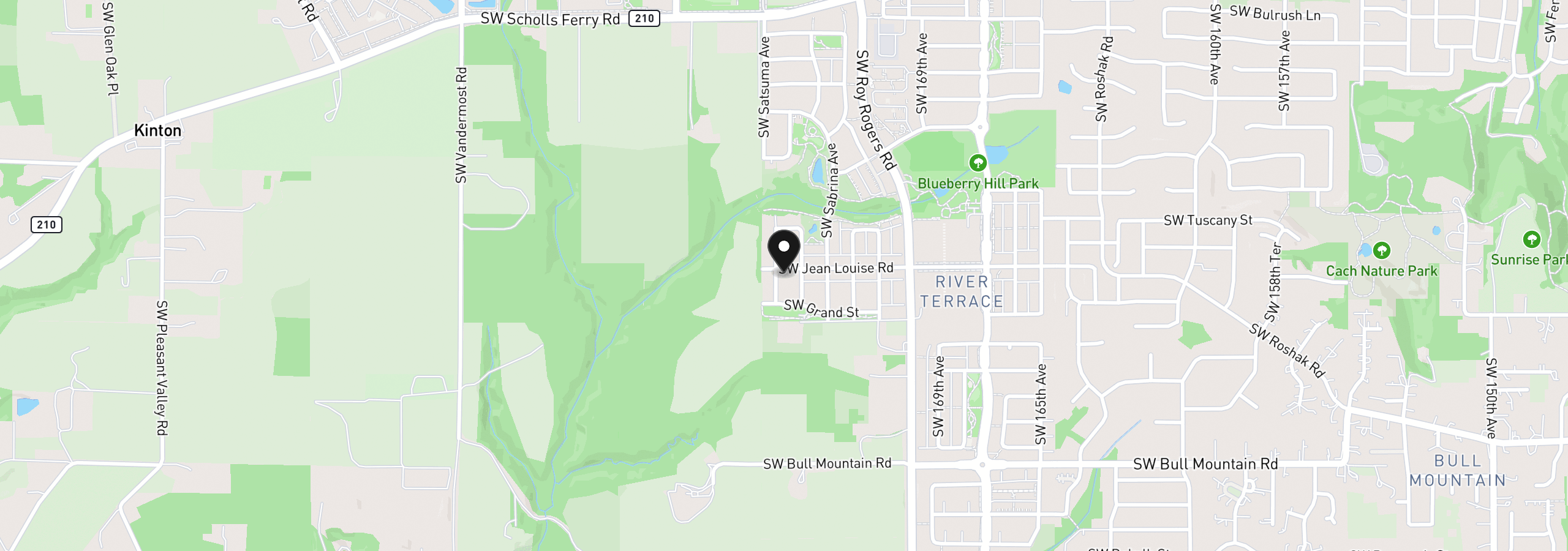 Map showing the location of 13840 SW 175th Ave, Sherwood, OR 97140