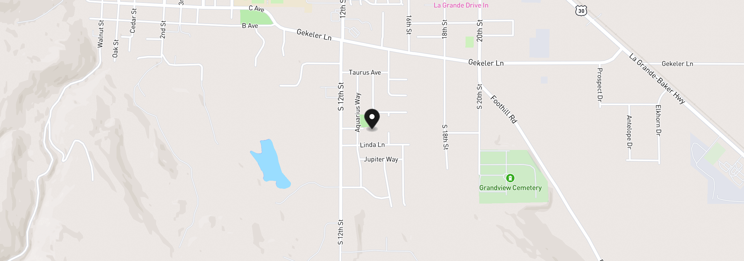 Map showing the location of 4097 Gemini, La Grande, OR 97850