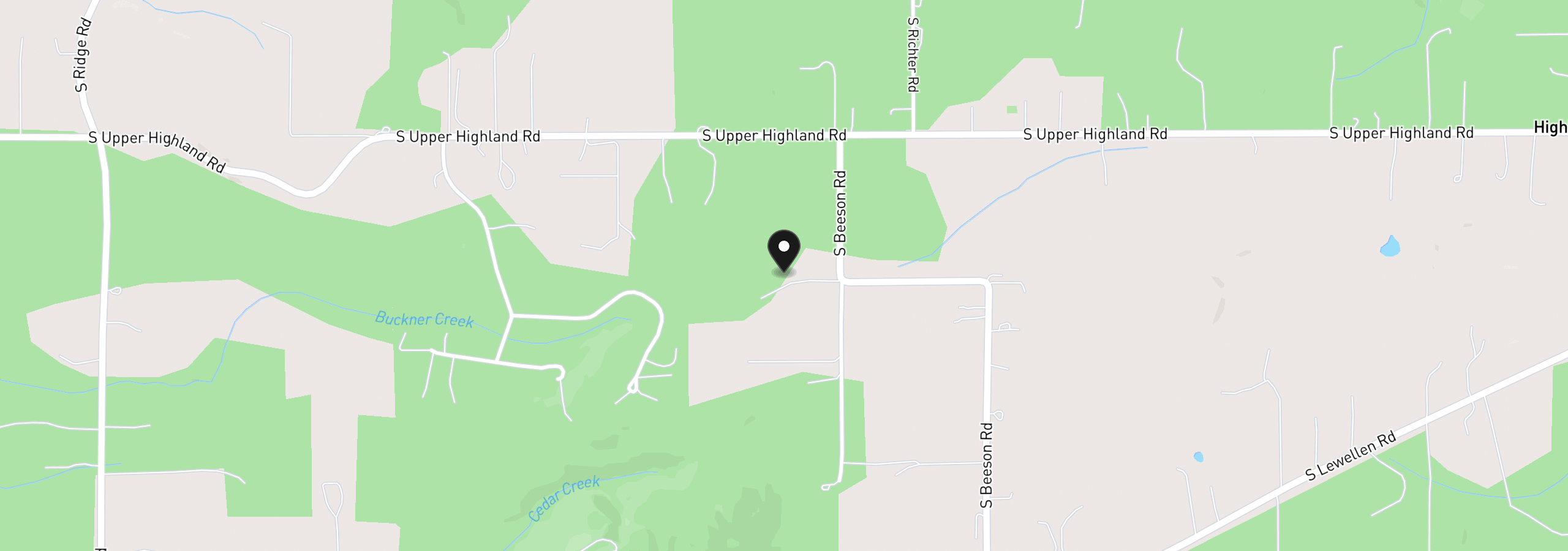 Map showing the location of 24983 S Beeson Rd, Beavercreek, OR 97004
