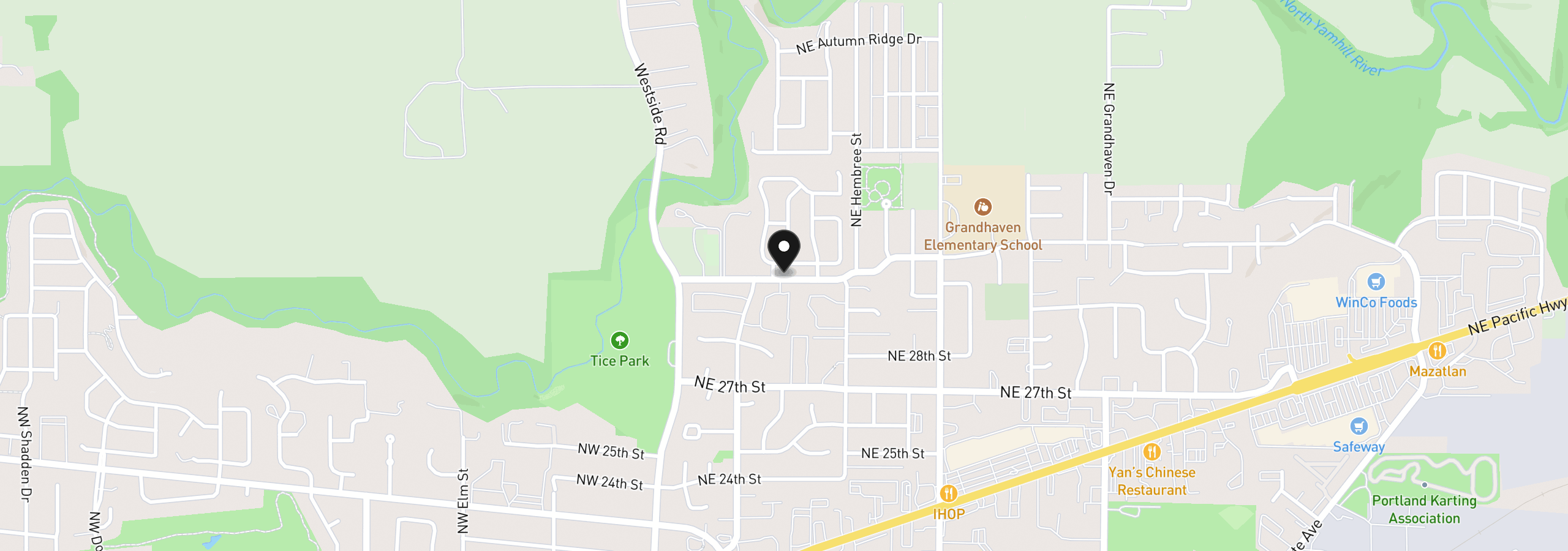 Map showing the location of 655 NE Burnett Rd 4, McMinnville, OR 97128