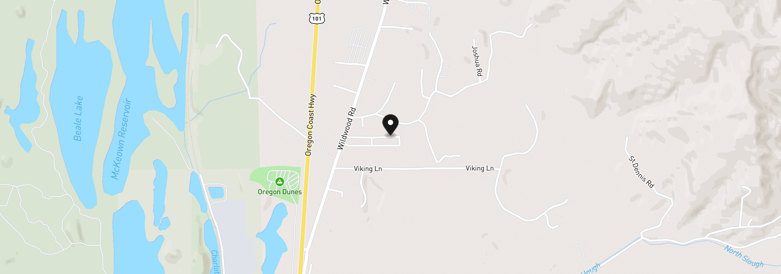 Map showing the location of 69127 Wildwood Dr 43, North Bend, OR 97459