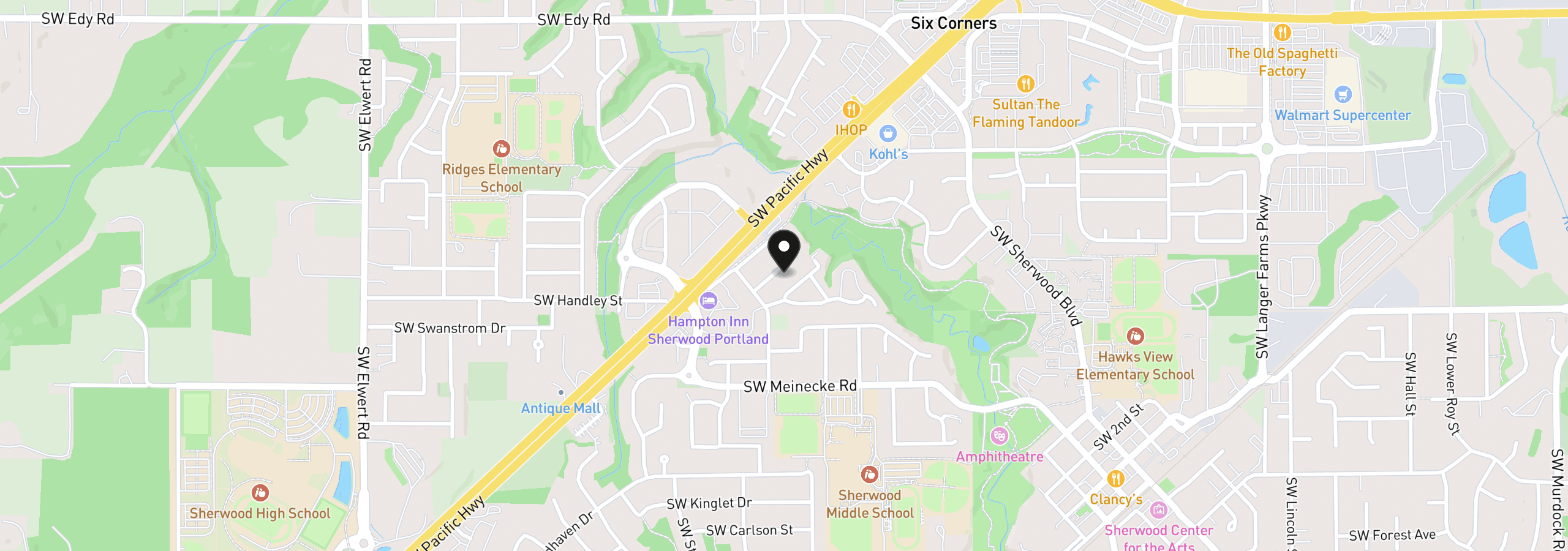Map showing the location of 21862 SW Vintner Ln, Sherwood, OR 97140
