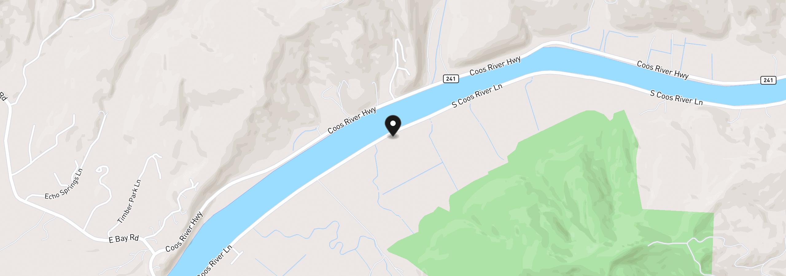 Map showing the location of 95580 S Coos River Ln, Coos Bay, OR 97420