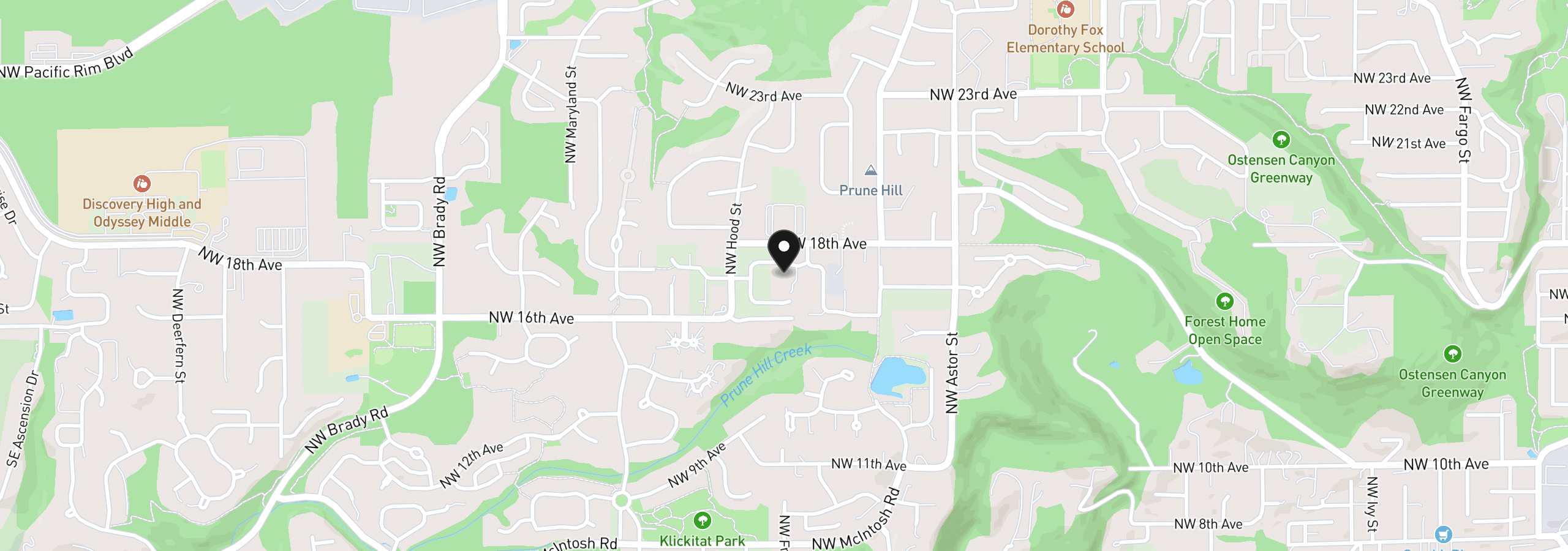 Map showing the location of 3003 NW 17th Ave 1, Camas, Wa 98607