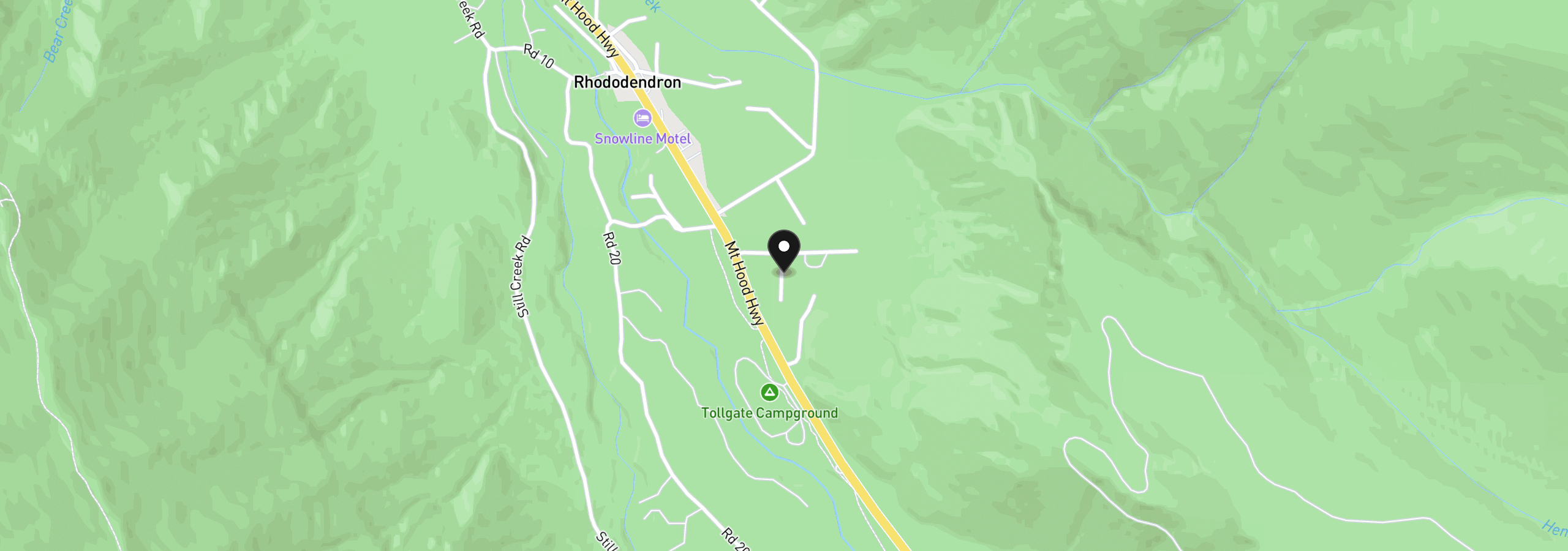 Map showing the location of 27730 E John Lake Rd, Rhododendron, OR 97049