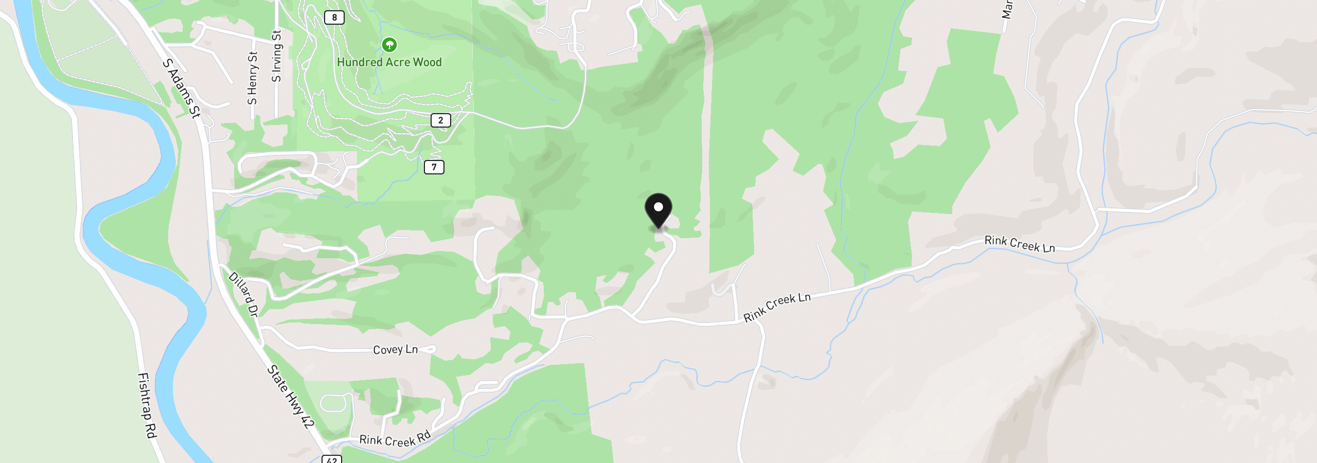 Map showing the location of 56788 Cougar Rd, Coquille, OR 97423