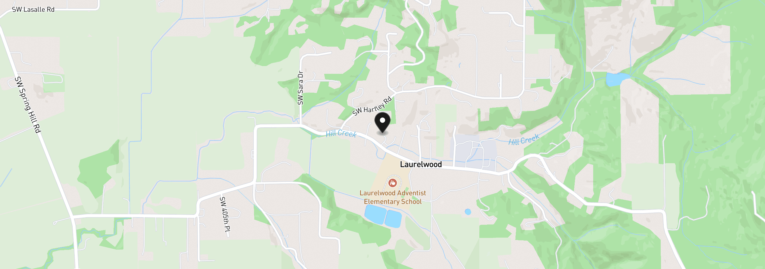 Map showing the location of 39399 SW Laurelwood Rd, Gaston, OR 97119