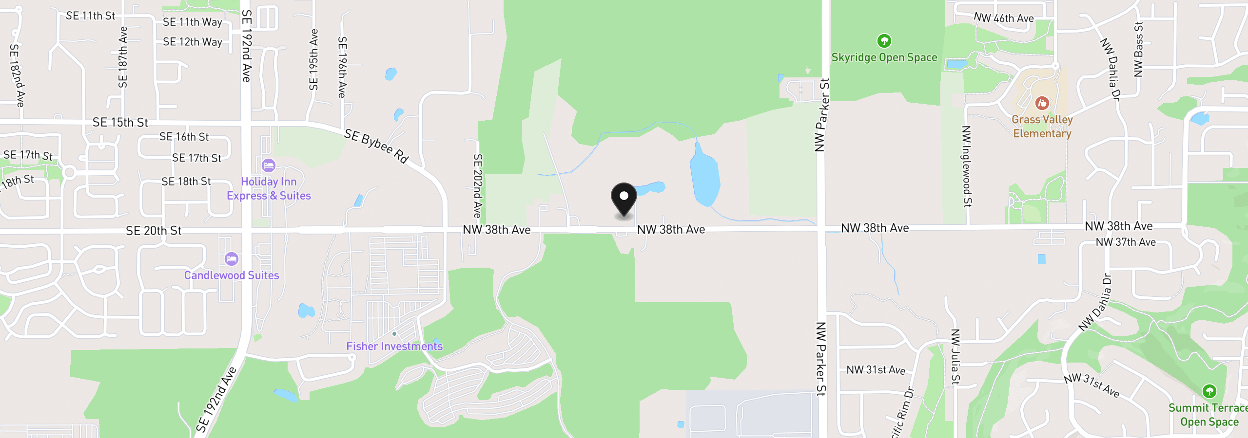 Map showing the location of 4831 NW 38th Ave, Camas, Wa 98607