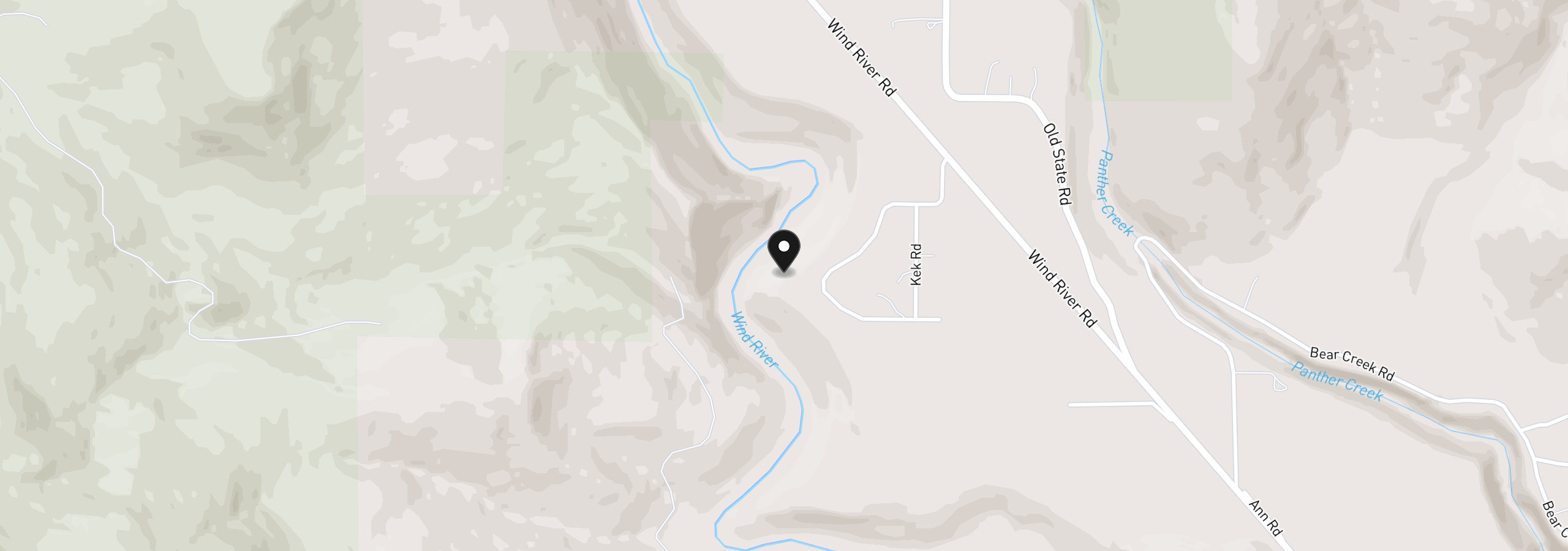 Map showing the location of Boulder Ridge, Carson, Wa 98610