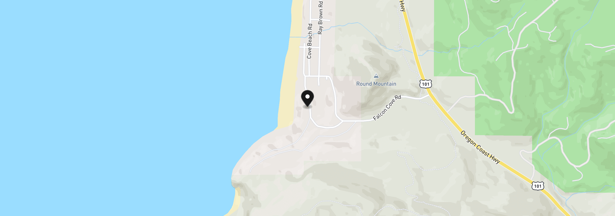 Map showing the location of Tide Ave, Arch Cape, OR 97102
