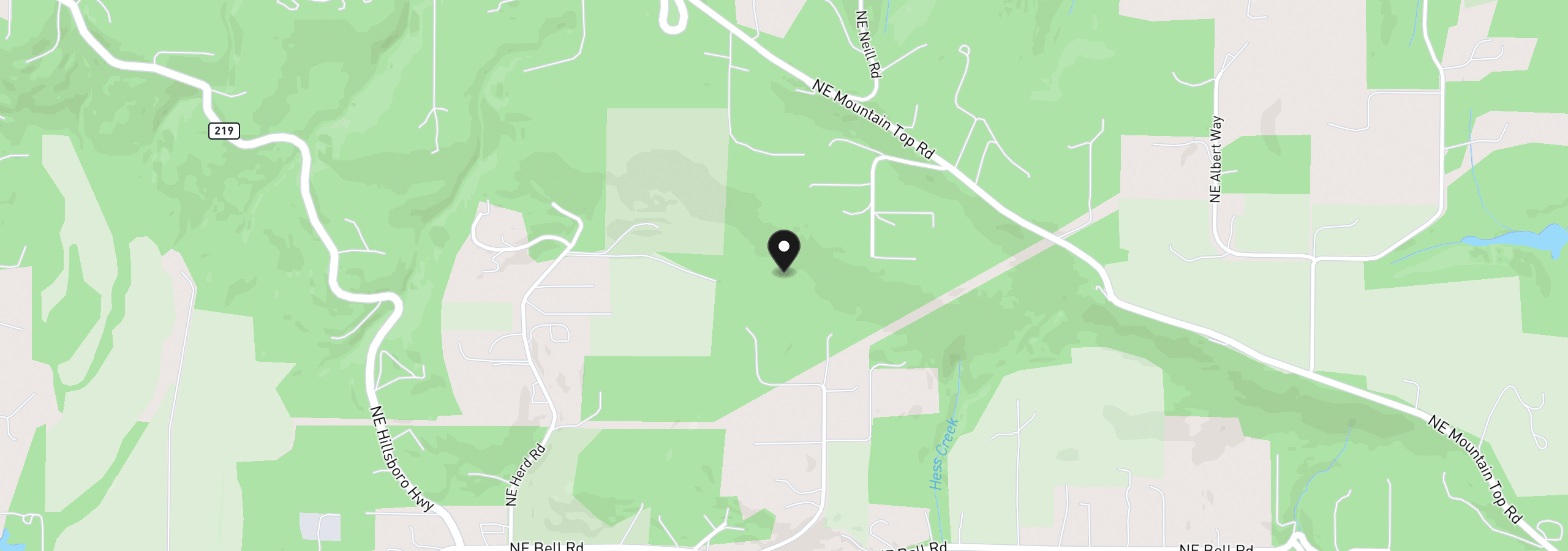 Map showing the location of 0 NE Slope Ln, Newberg, OR 97132