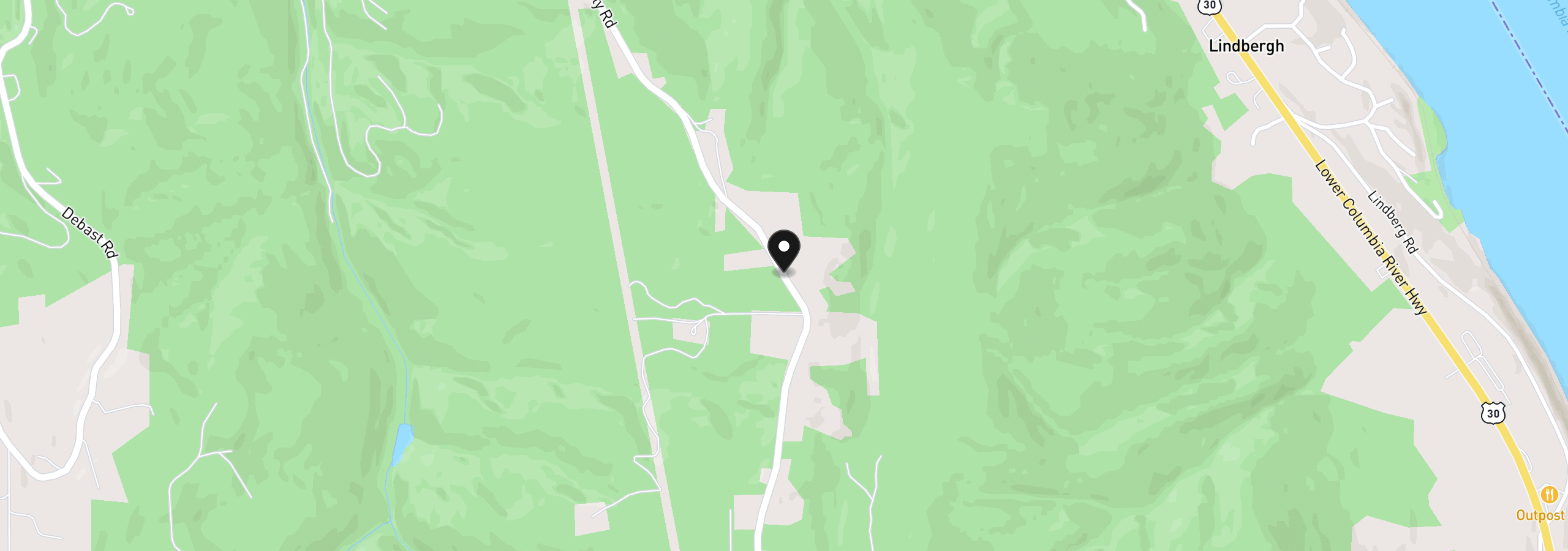 Map showing the location of 74022 Neer City Rd, Rainier, OR 97048