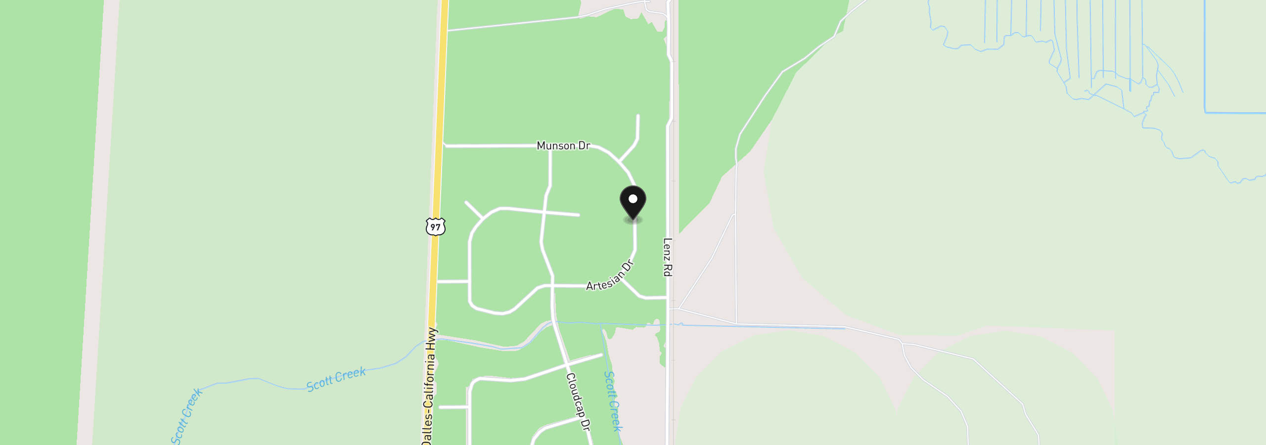 Map showing the location of Artesian Dr Tl 8, Chiloquin, OR 97624
