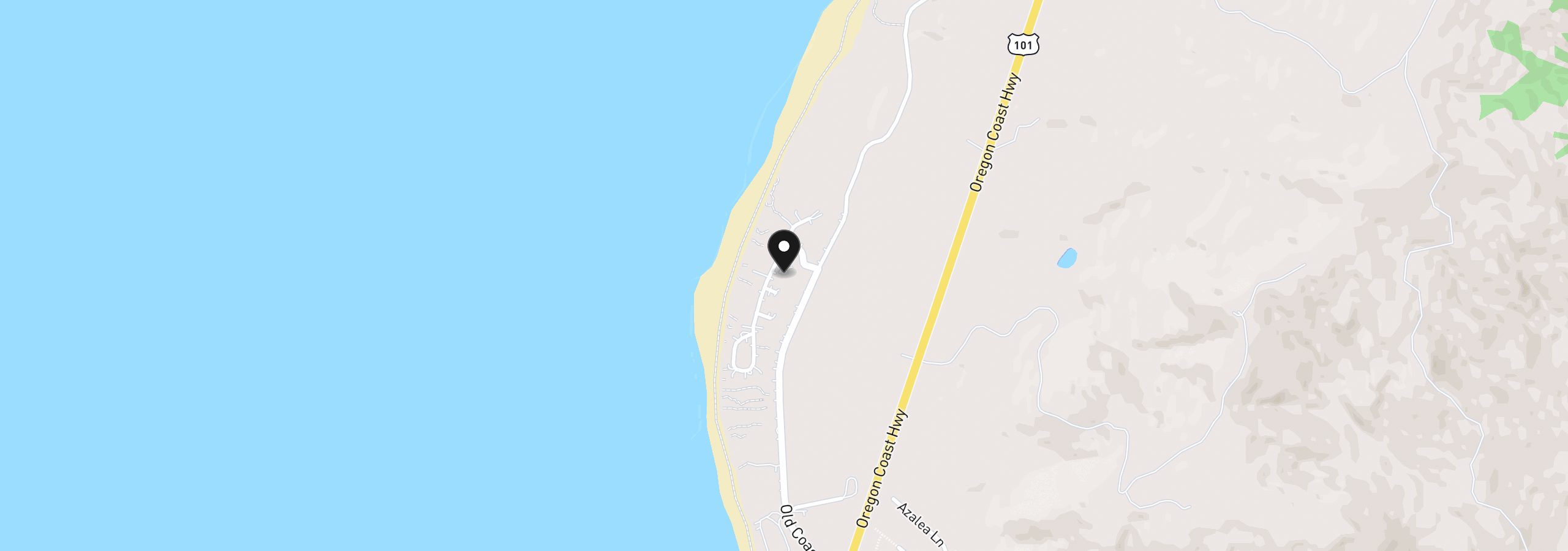 Map showing the location of 93890 Pebble Pl, Gold Beach, OR 97444