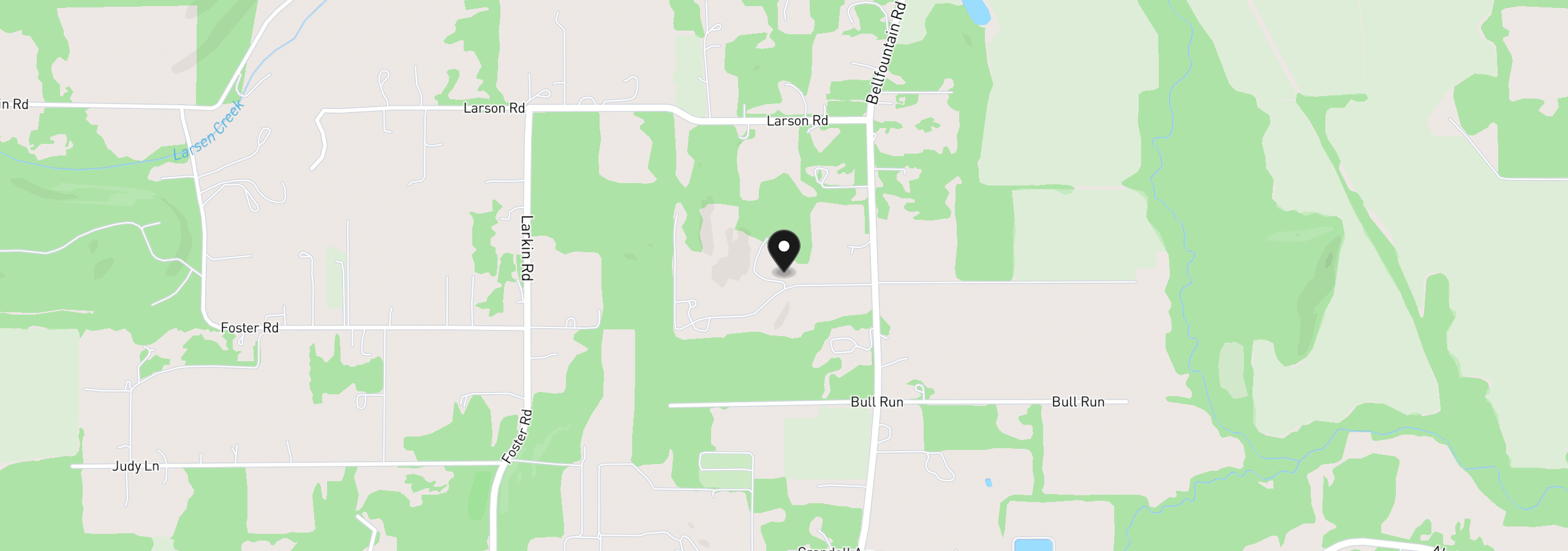 Map showing the location of 25105 Water Ln, Monroe, OR 97456