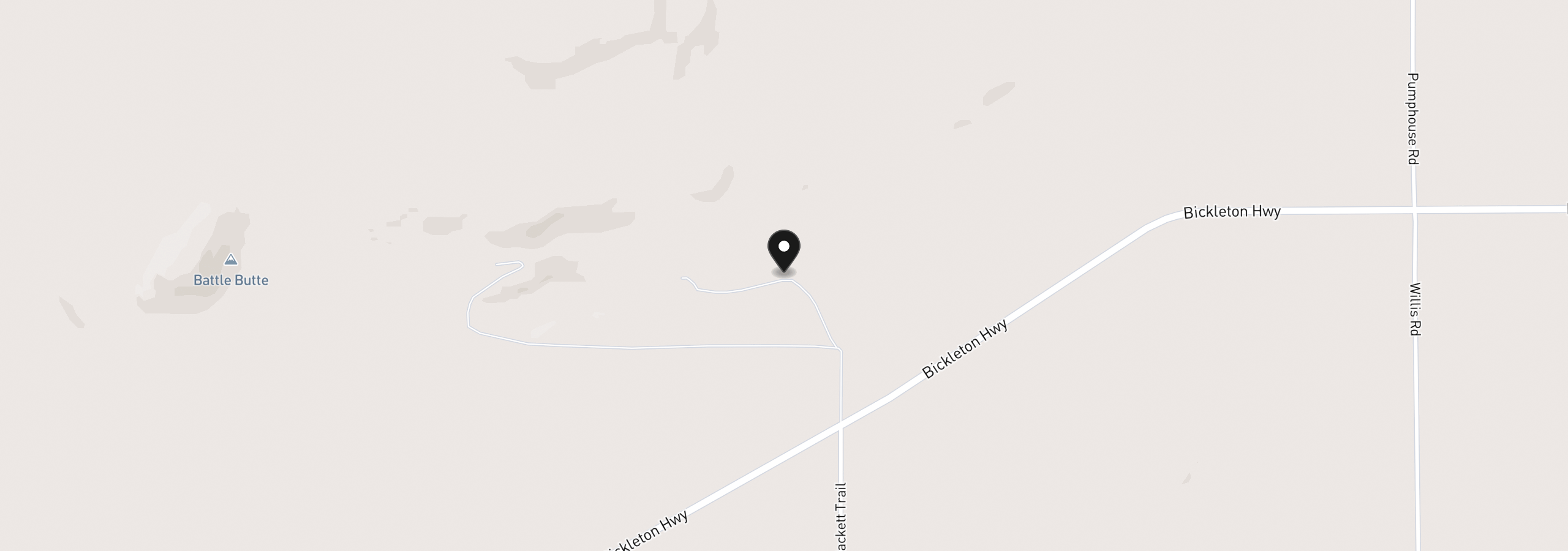 Map showing the location of 345 Bickelton Hwy, Goldendale, Wa 98620