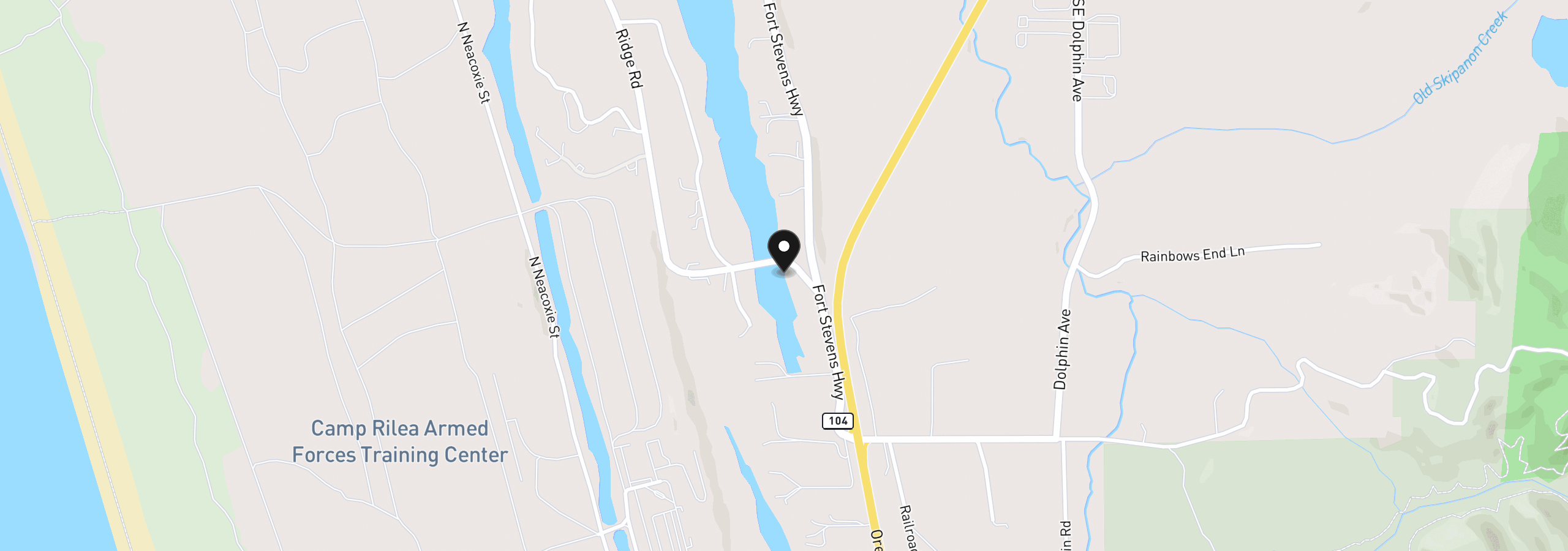 Map showing the location of 33254 Columbia Beach Ln, Warrenton, OR 97146