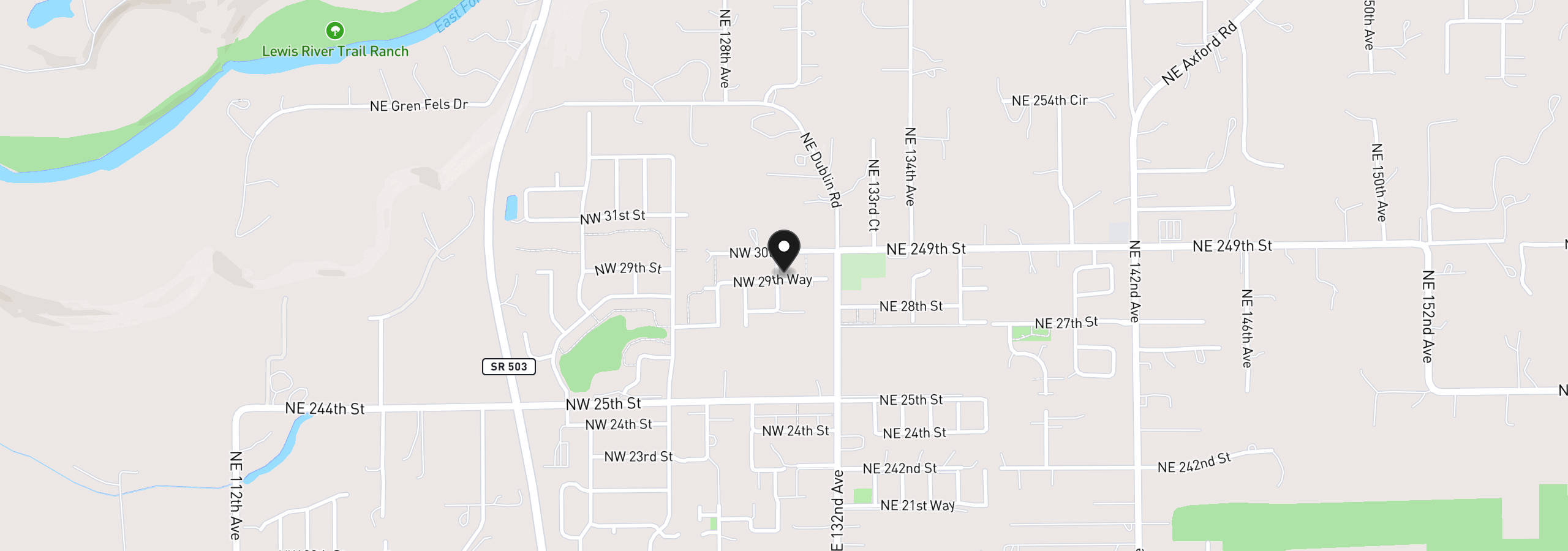Map showing the location of 233 NW 28th St, Battle Ground, Wa 98604