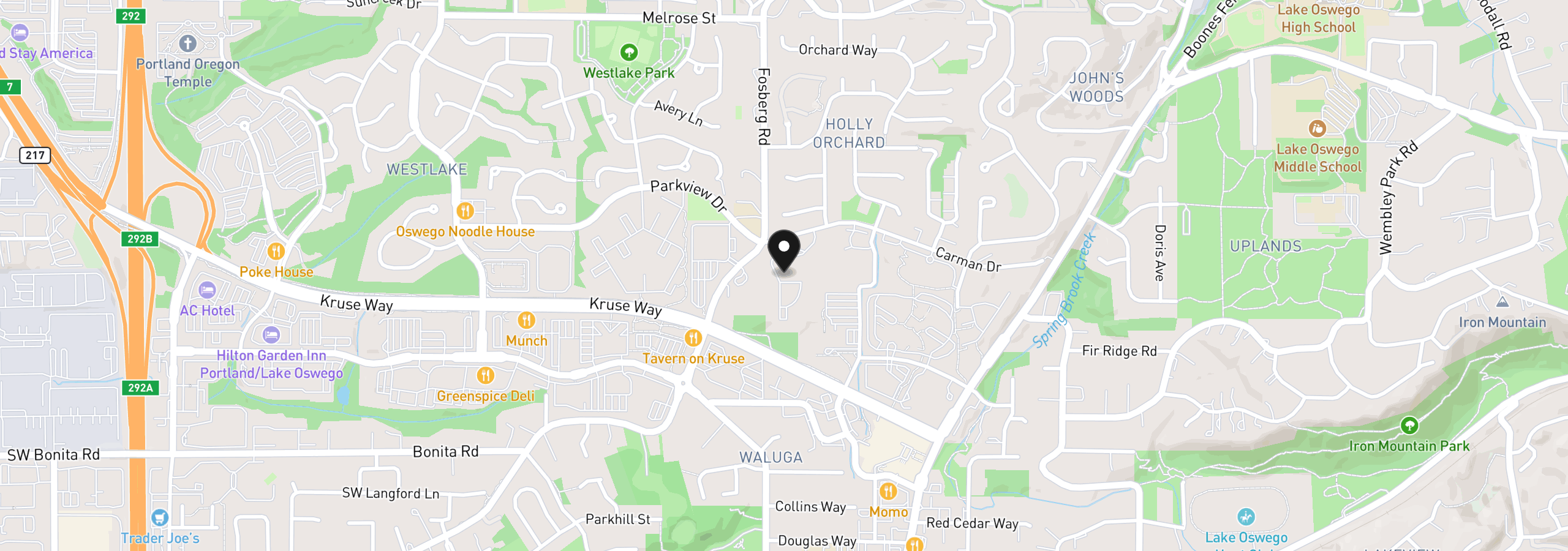 Map showing the location of 4000 Carman Dr G108, Lake Oswego, OR 97035