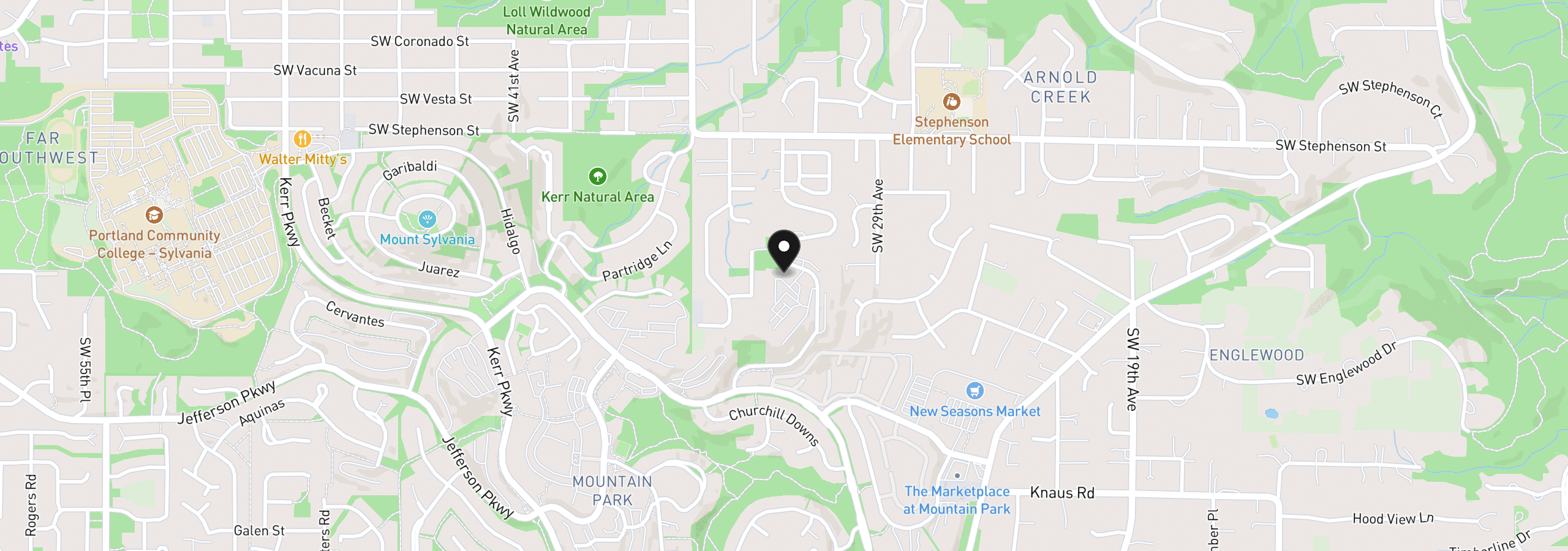 Map showing the location of 47 Eagle Crest Dr 40, Lake Oswego, OR 97035