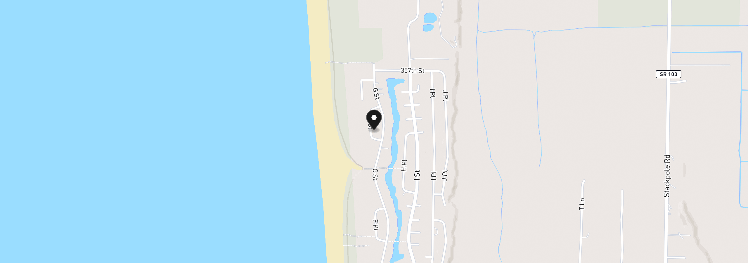 Map showing the location of 35210 F Pl, Ocean Park, Wa 98640