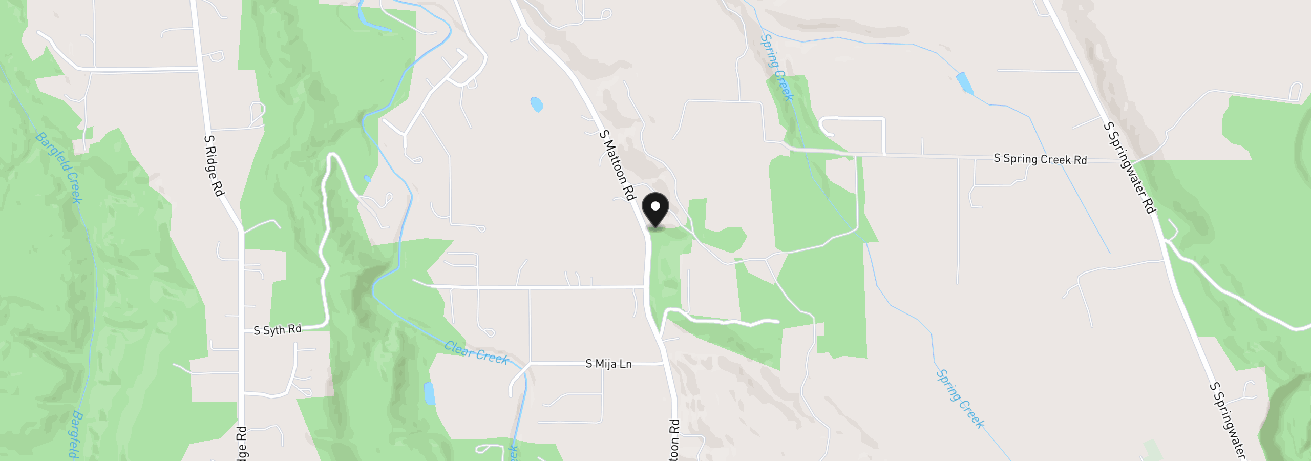 Map showing the location of 19588 S Mattoon Rd, Estacada, OR 97023