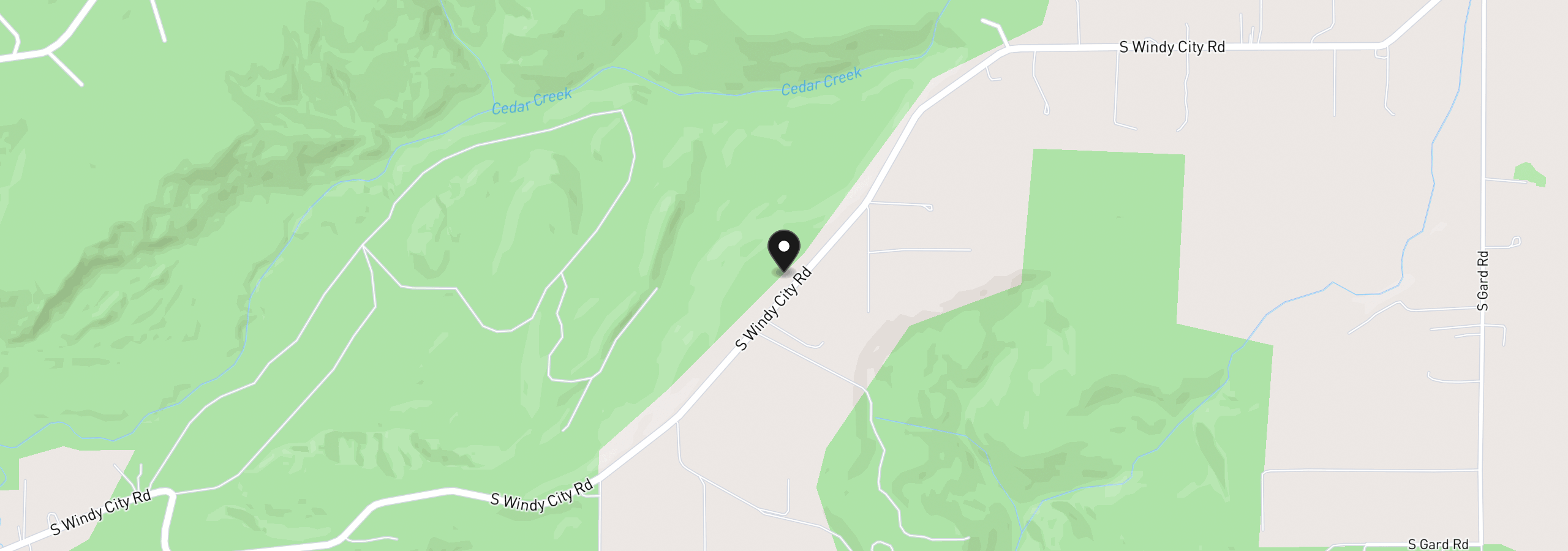 Map showing the location of 17623 S Windy City Rd, Mulino, OR 97042