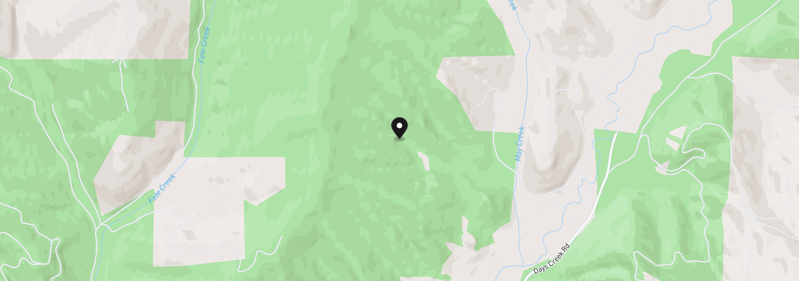 Map showing the location of 252 May Creek Rd, Days Creek, OR 97429
