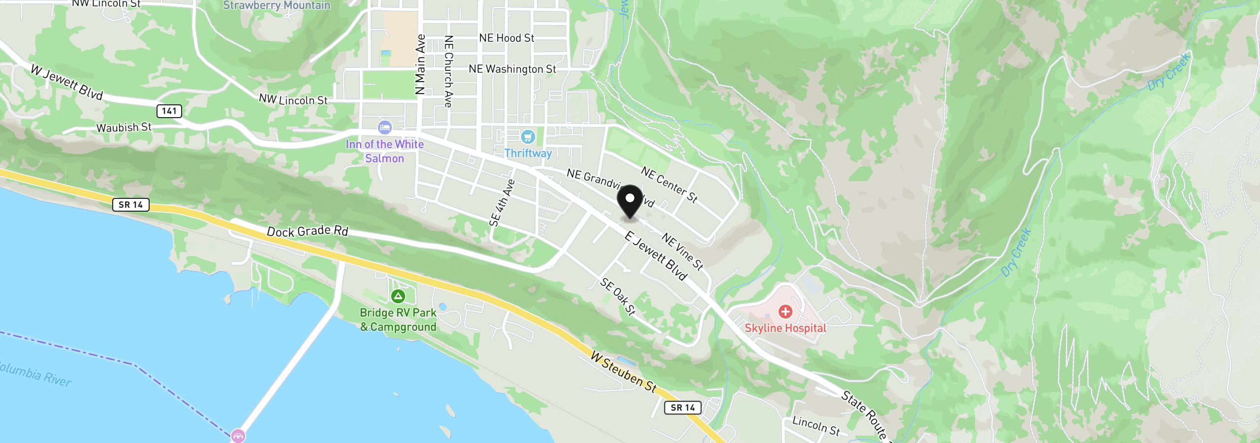 Map showing the location of Lot off Vine St, White Salmon, Wa 98672