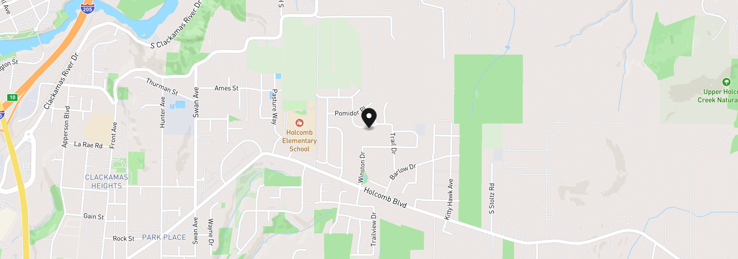 Map showing the location of 16067 Kaylyn Dr, Oregon City, OR 97045