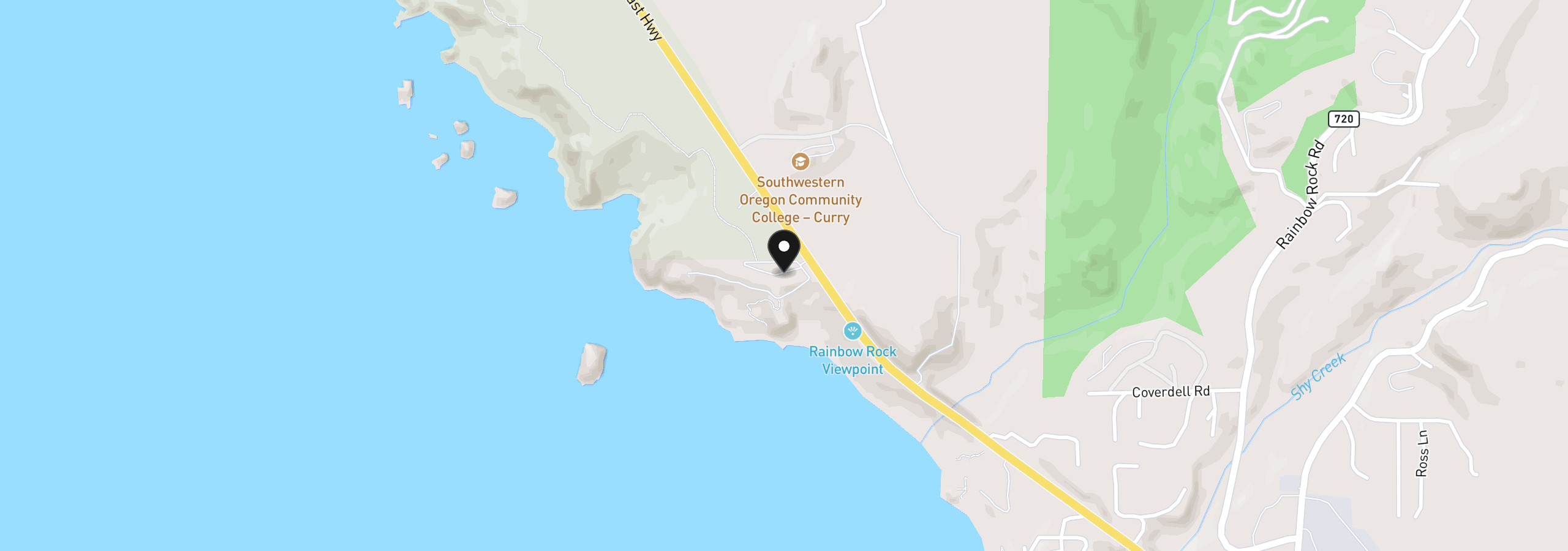 Map showing the location of 17744 N Highway 101 B204, Brookings, OR 97415
