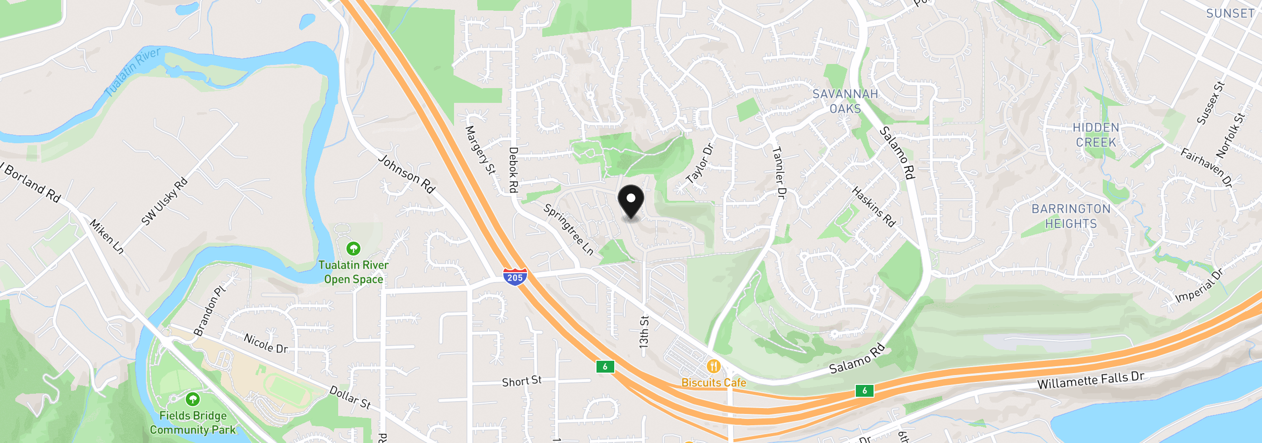 Map showing the location of 3810 Summerlinn Dr, West Linn, OR 97068