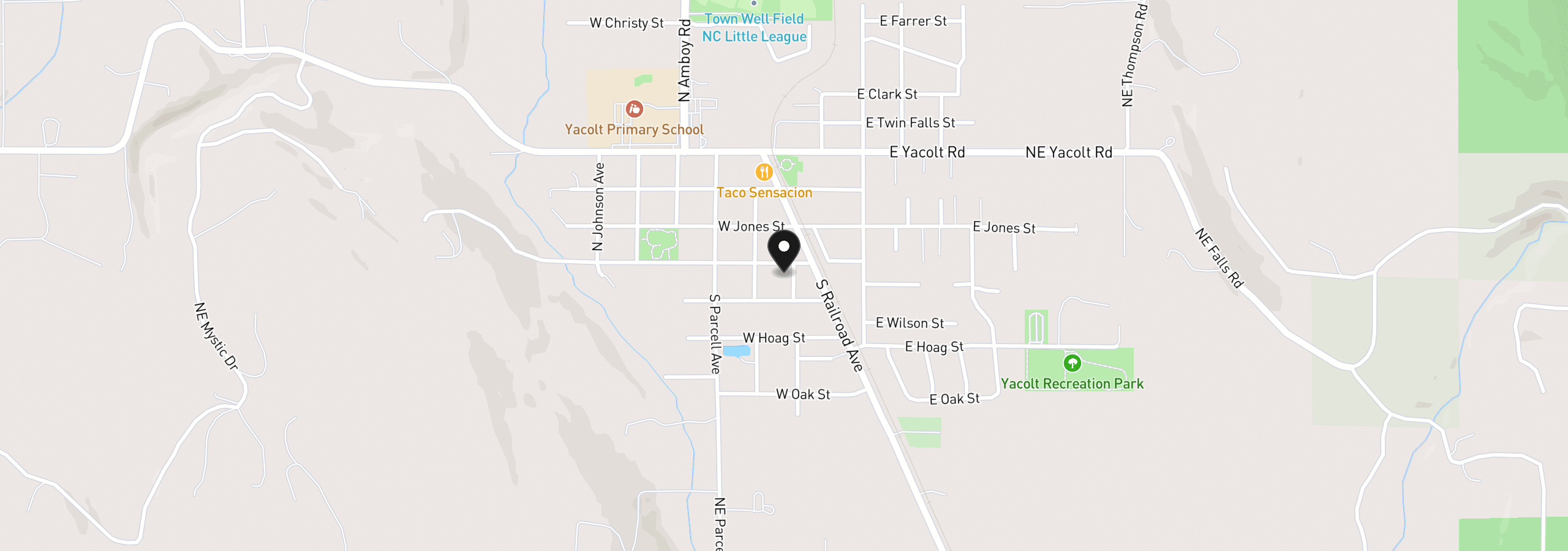 Map showing the location of 103 W Humphrey St, Yacolt, Wa 98675