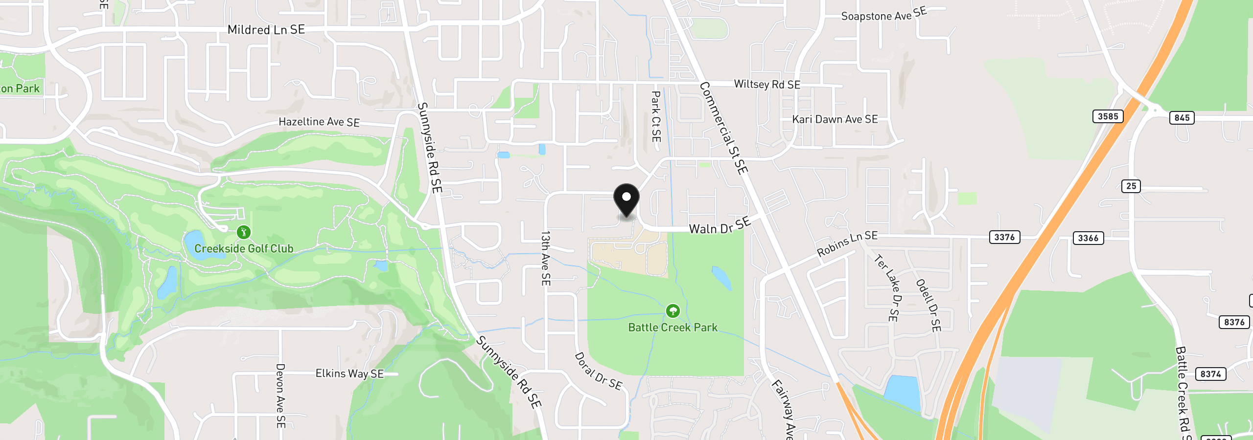 Map showing the location of 1494 Madras St, Salem, OR 97306