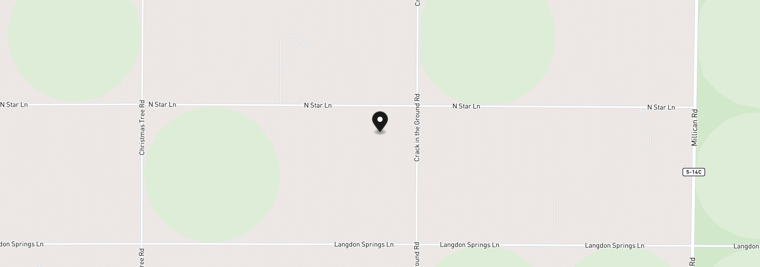 Map showing the location of North Star Lane, Christmas Valley, OR 97641