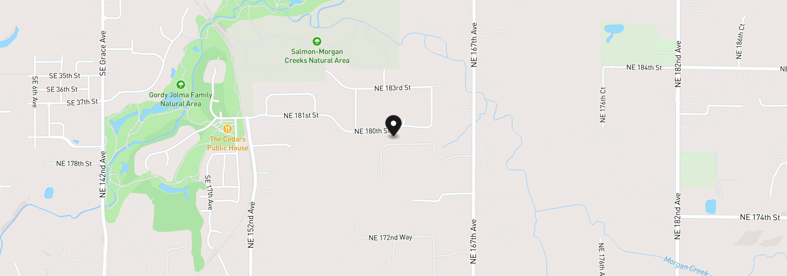 Map showing the location of 16029 NE 180th St, Brush Prairie, Wa 98606