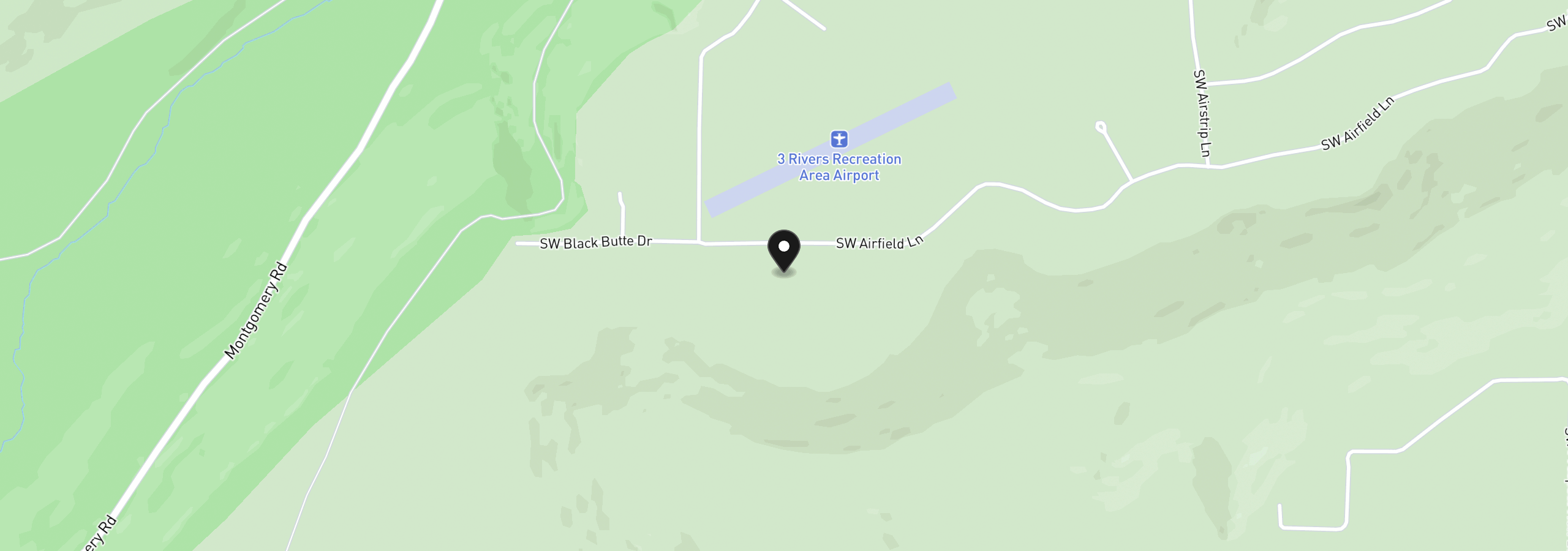 Map showing the location of 13729 SW Airfield Ln, Culver, OR 97734