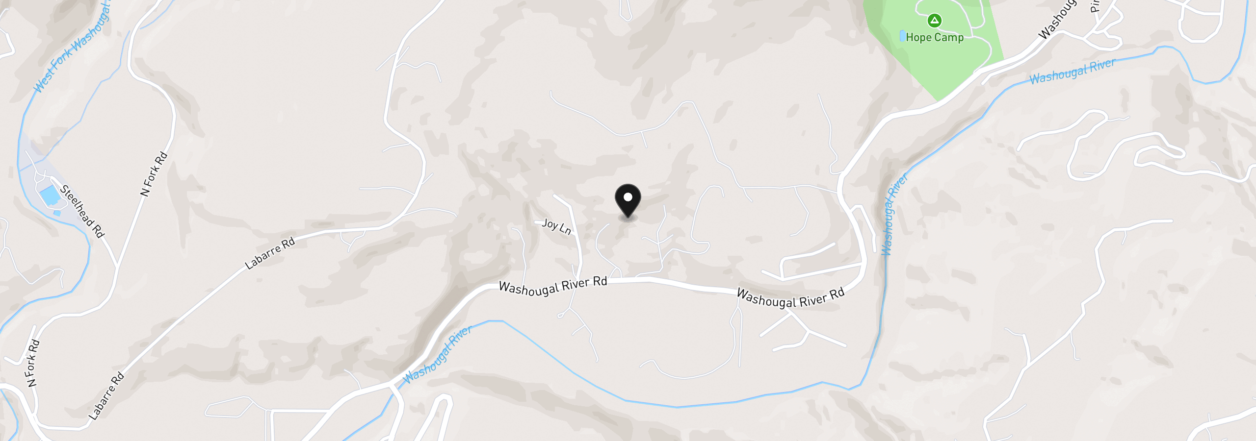 Map showing the location of 61 Joy Ln, Washougal, Wa 98671