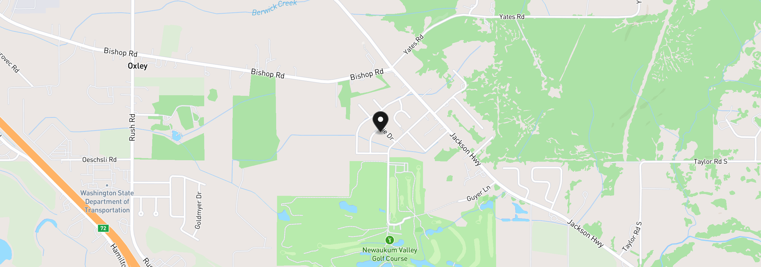 Map showing the location of 153 Birdie Dr, Chehalis, Wa 98532