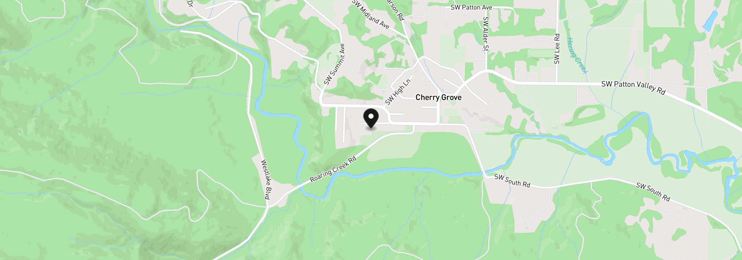 Map showing the location of 55534 SW Horner Ln, Gaston, OR 97119