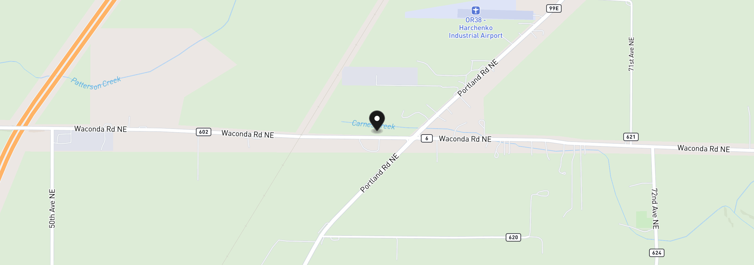 Map showing the location of 6127 Waconda Rd NE, Salem, OR 97305