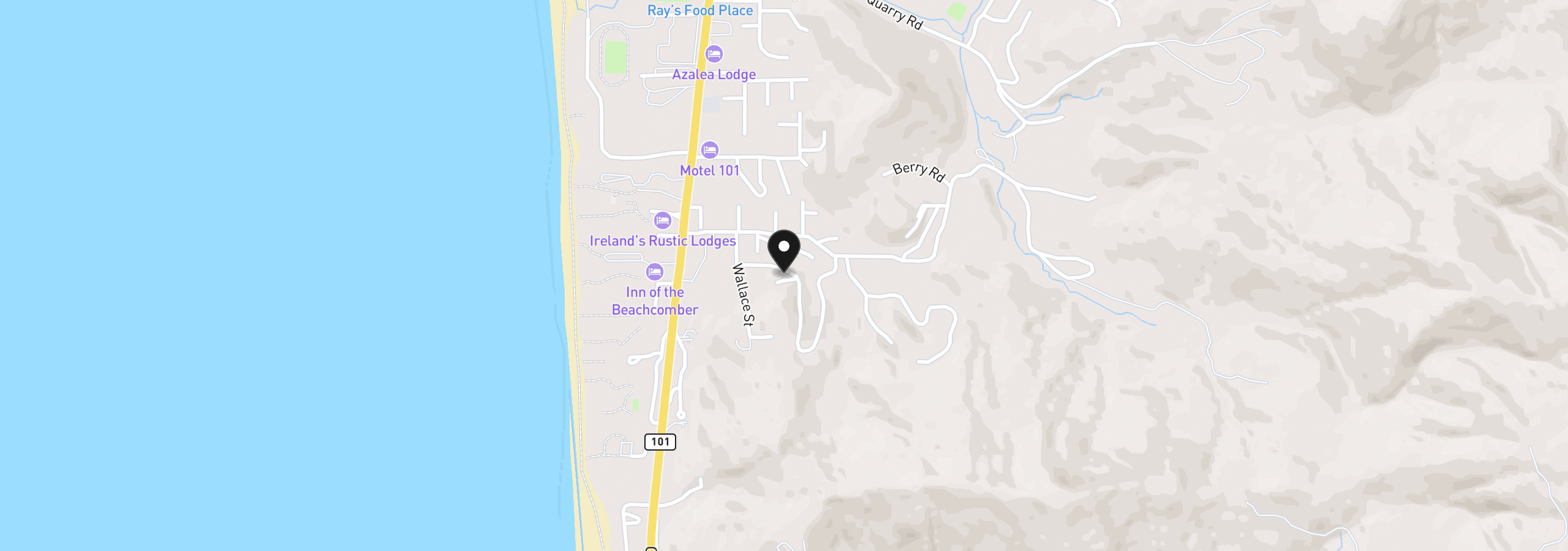 Map showing the location of Seaview Ln, Gold Beach, OR 97444