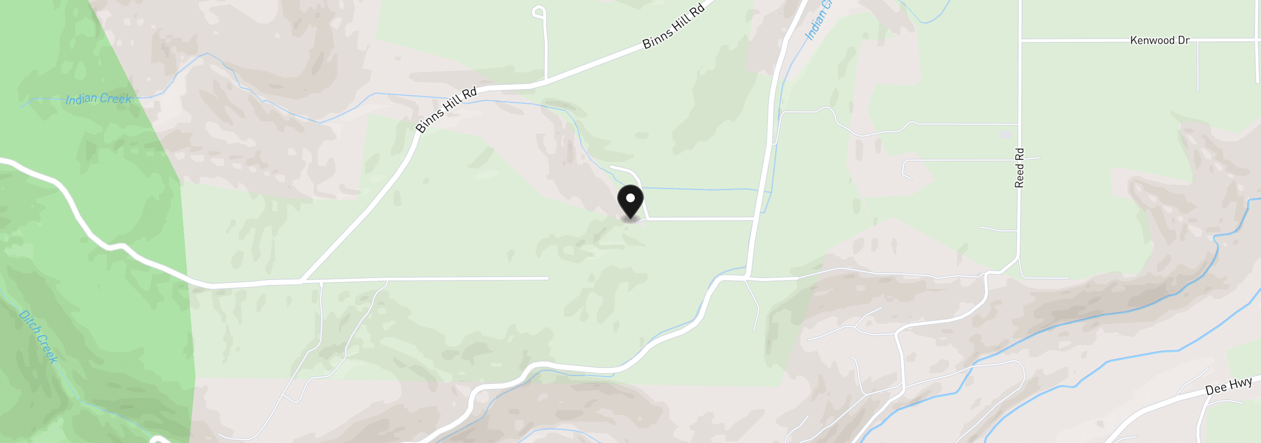 Map showing the location of 2442 Kingsley Rd, Hood River, OR 97031