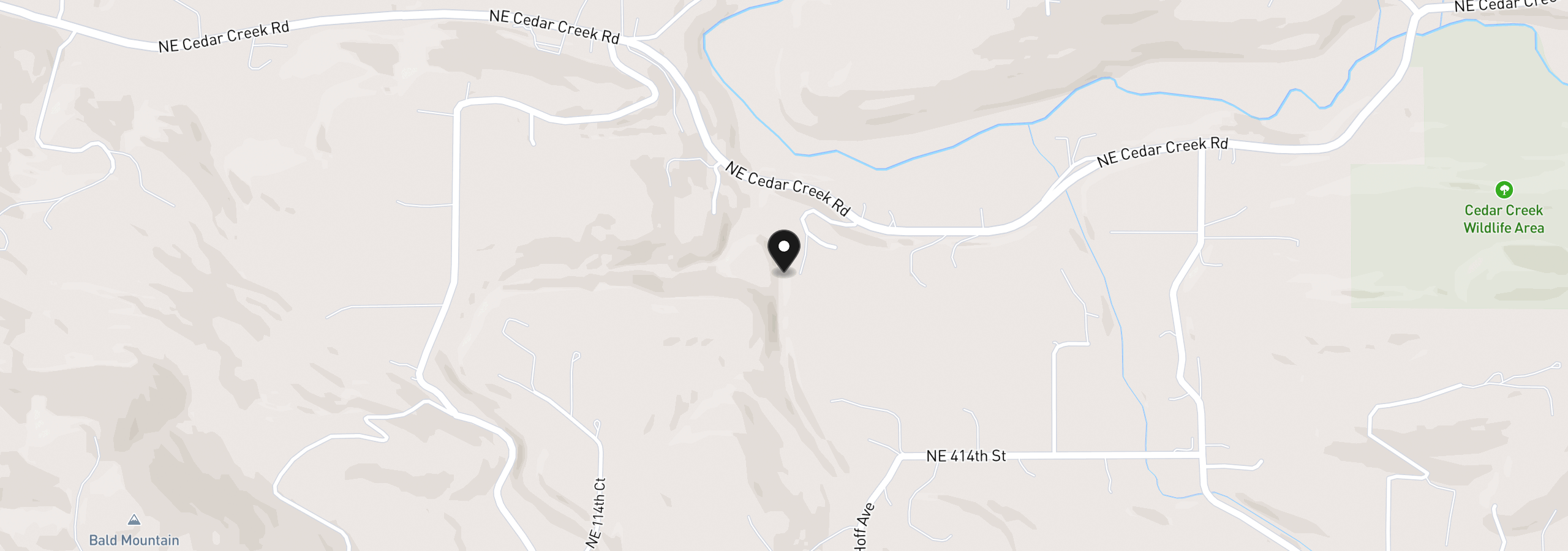 Map showing the location of 42100 NE 121st Ave, Woodland, Wa 98674