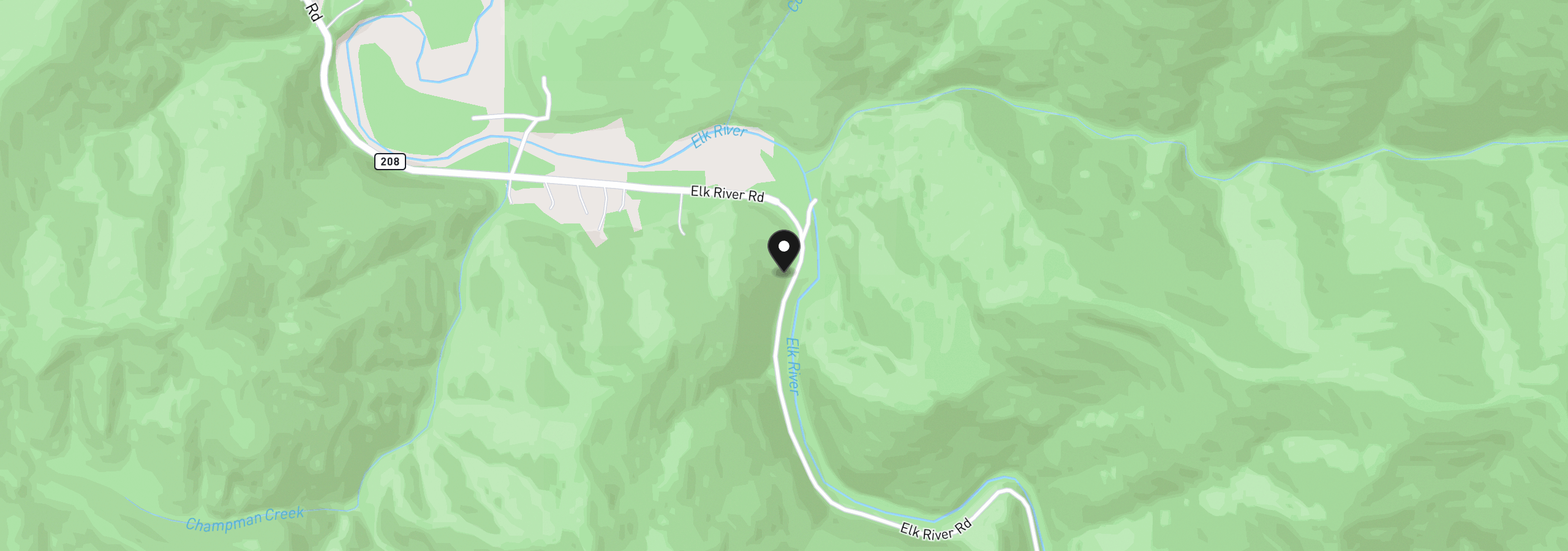 Map showing the location of 0 SE Elk River Rd, Port Orford, OR 97465