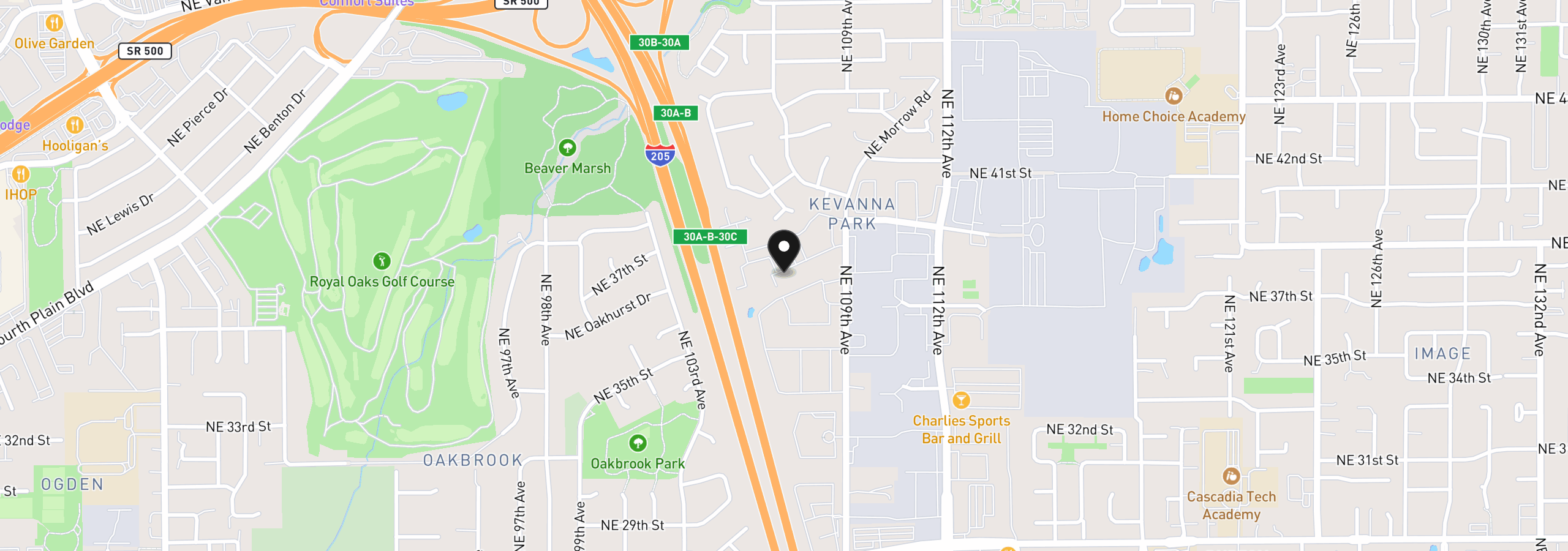 Map showing the location of 4000 NE 109th Ave Bb141, Vancouver, Wa 98682