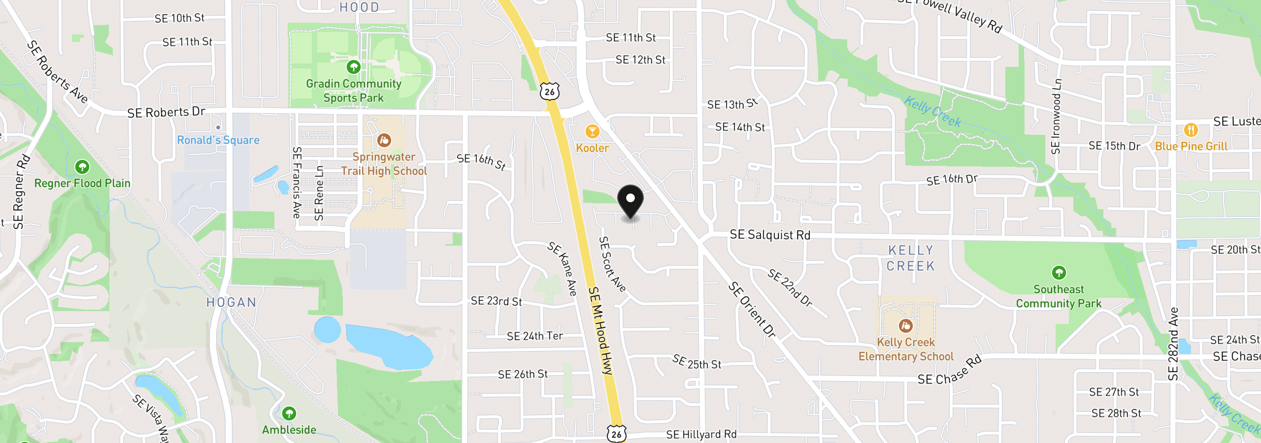 Map showing the location of 1819 SE Orient Dr 15, Gresham, OR 97080