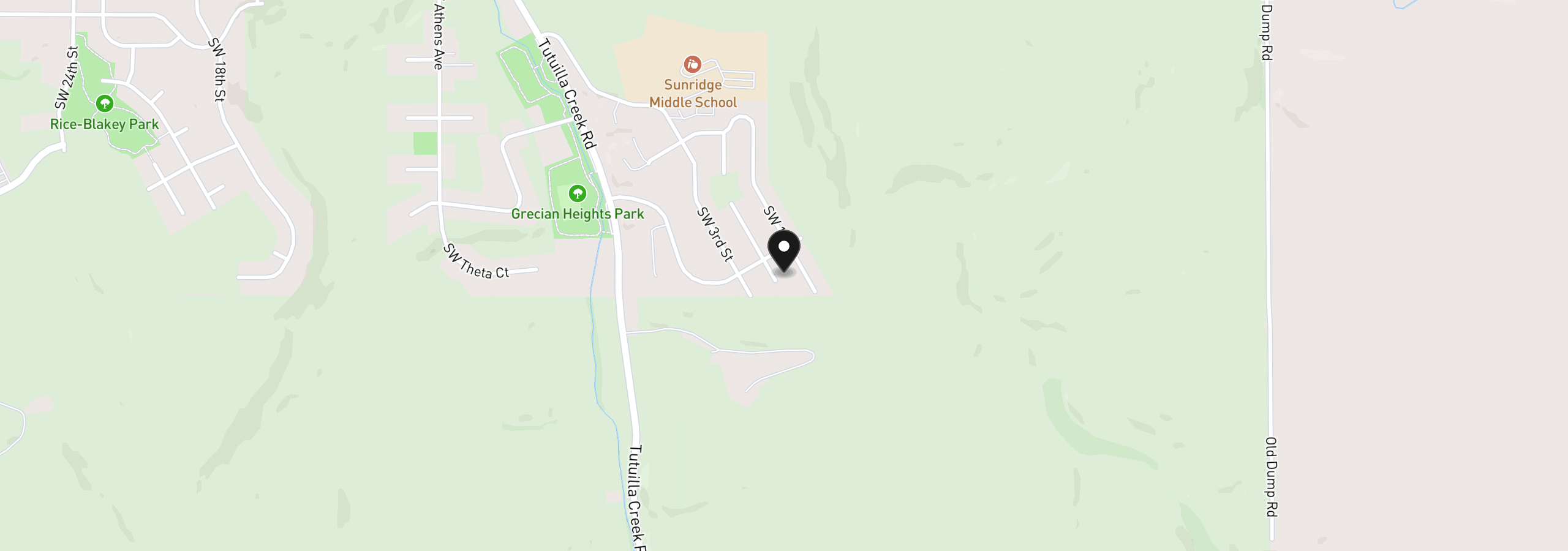 Map showing the location of 1914 SW 2nd Dr, Pendleton, OR 97801