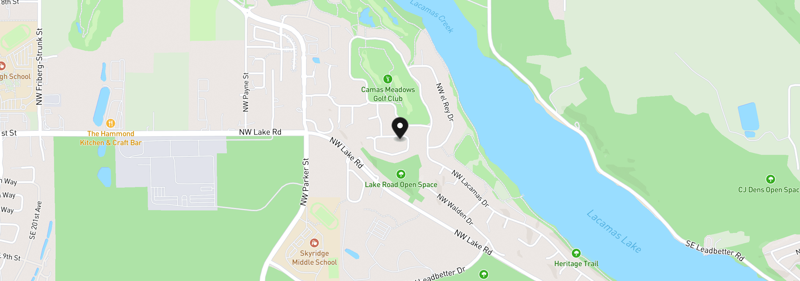 Map showing the location of 5780 NW Hood Loop, Camas, Wa 98607